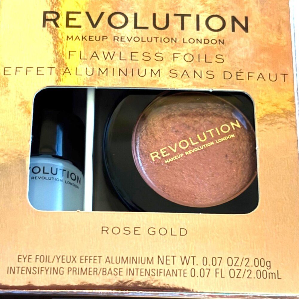Revolution Makeup Eyeshadow Flawless Foils Rose Gold‎ New